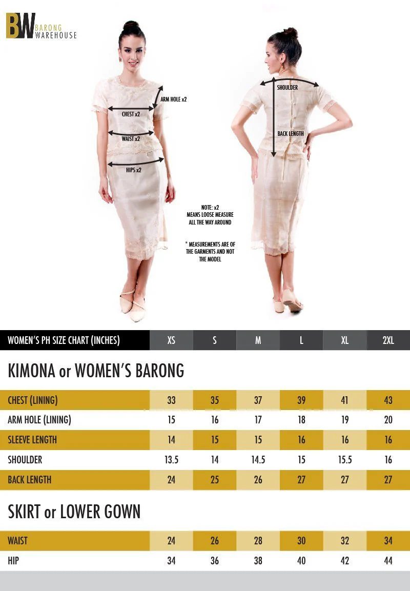WV04 - MADE-TO-ORDER - Barong Tagalog Dress - Filipiniana - Image 4